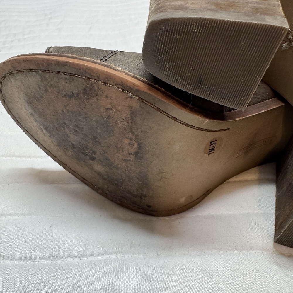 Vince Camuto Karinta Open-toe Slingback Bootie Grey Suede 4" Heel 7M - Picture 10 of 12